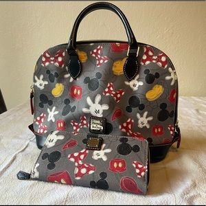 Dooney and Bourke Mickey Mouse Satchel and Wallet